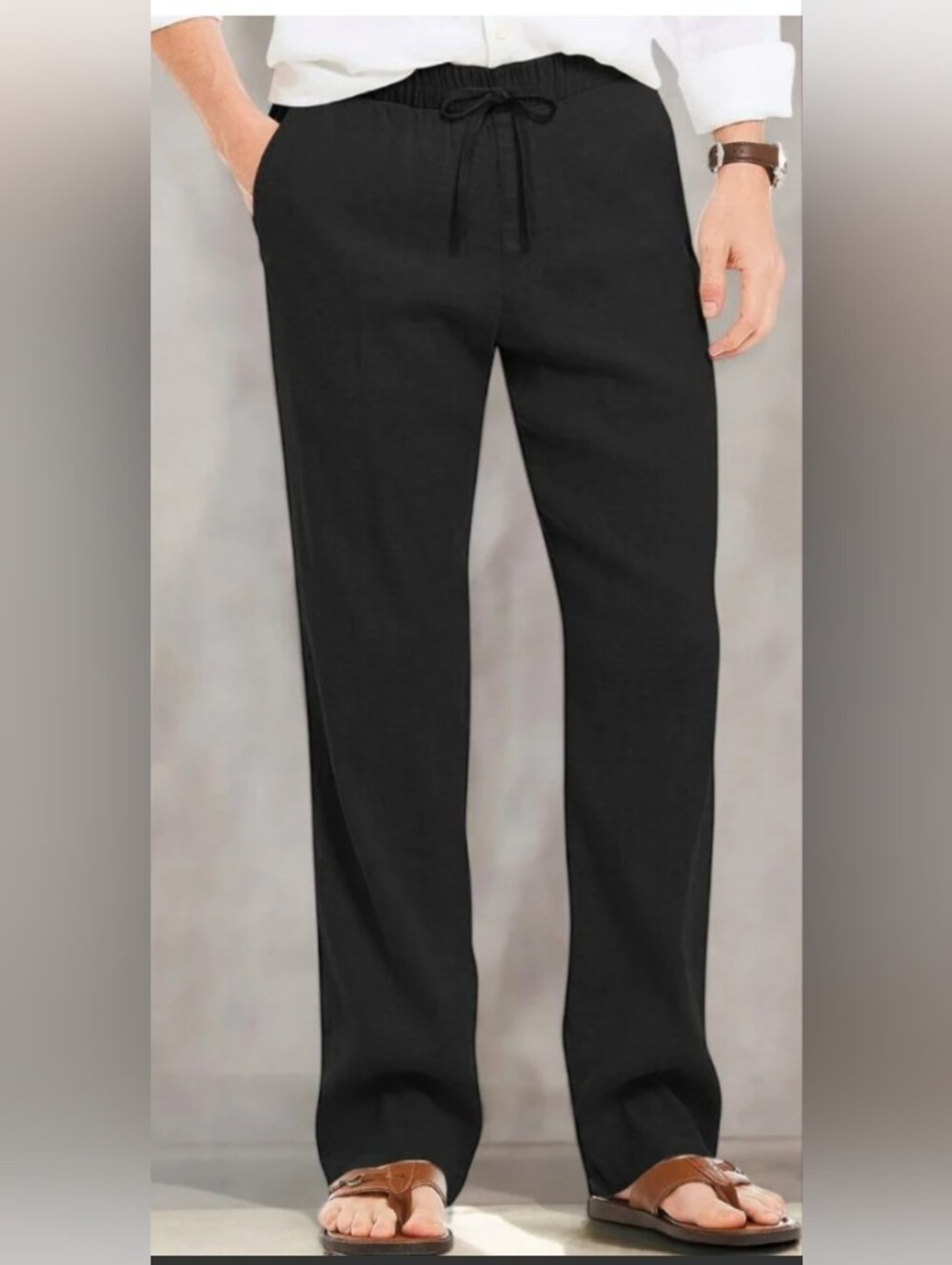 Cubavera Mens Linen Blend Pant Golf Coastal Nantucket Palm Beach Yacht 36x38